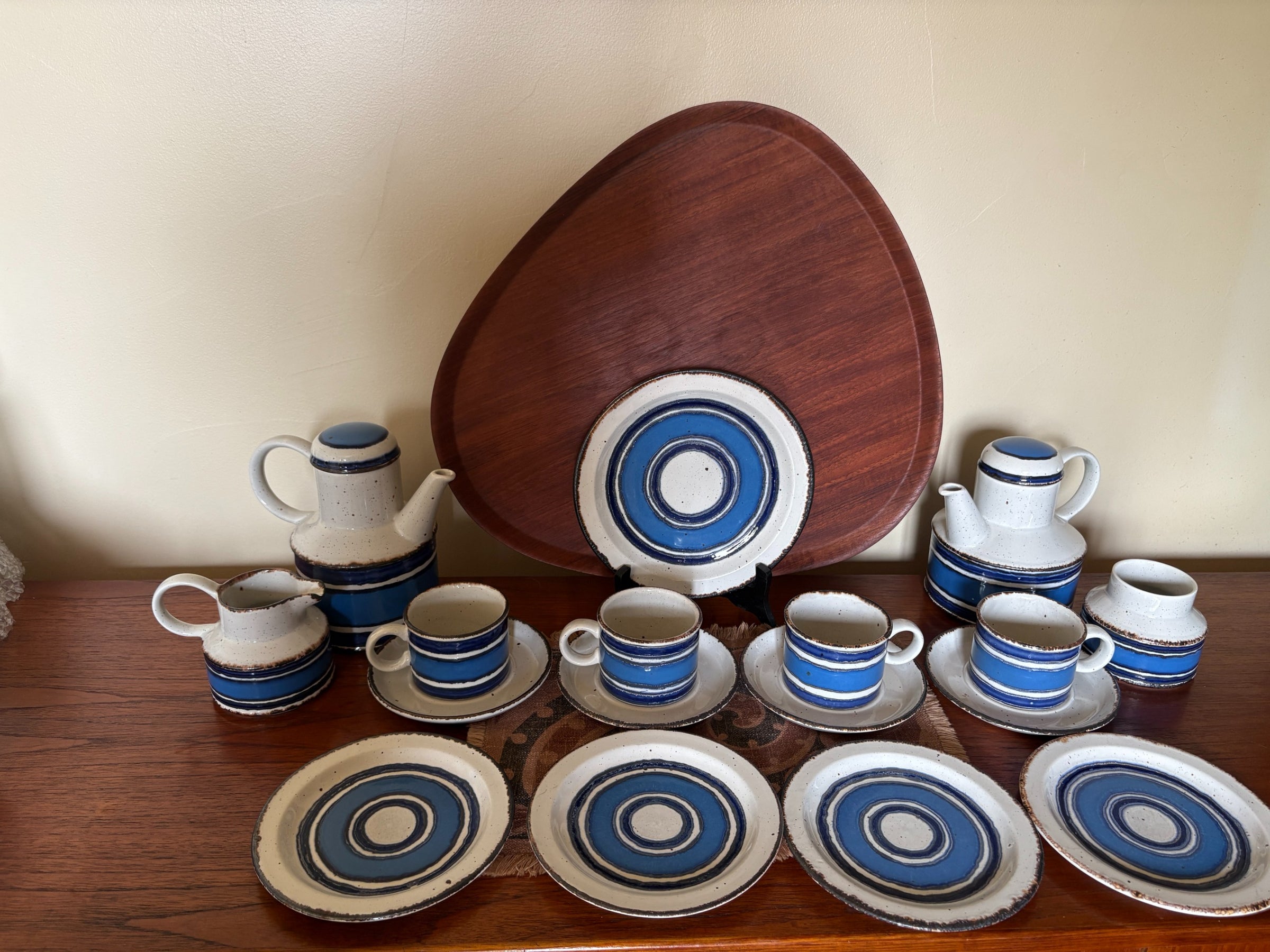 Vintage Midwinter Stonehenge Moon Tea & Coffee Set for 4 Mid