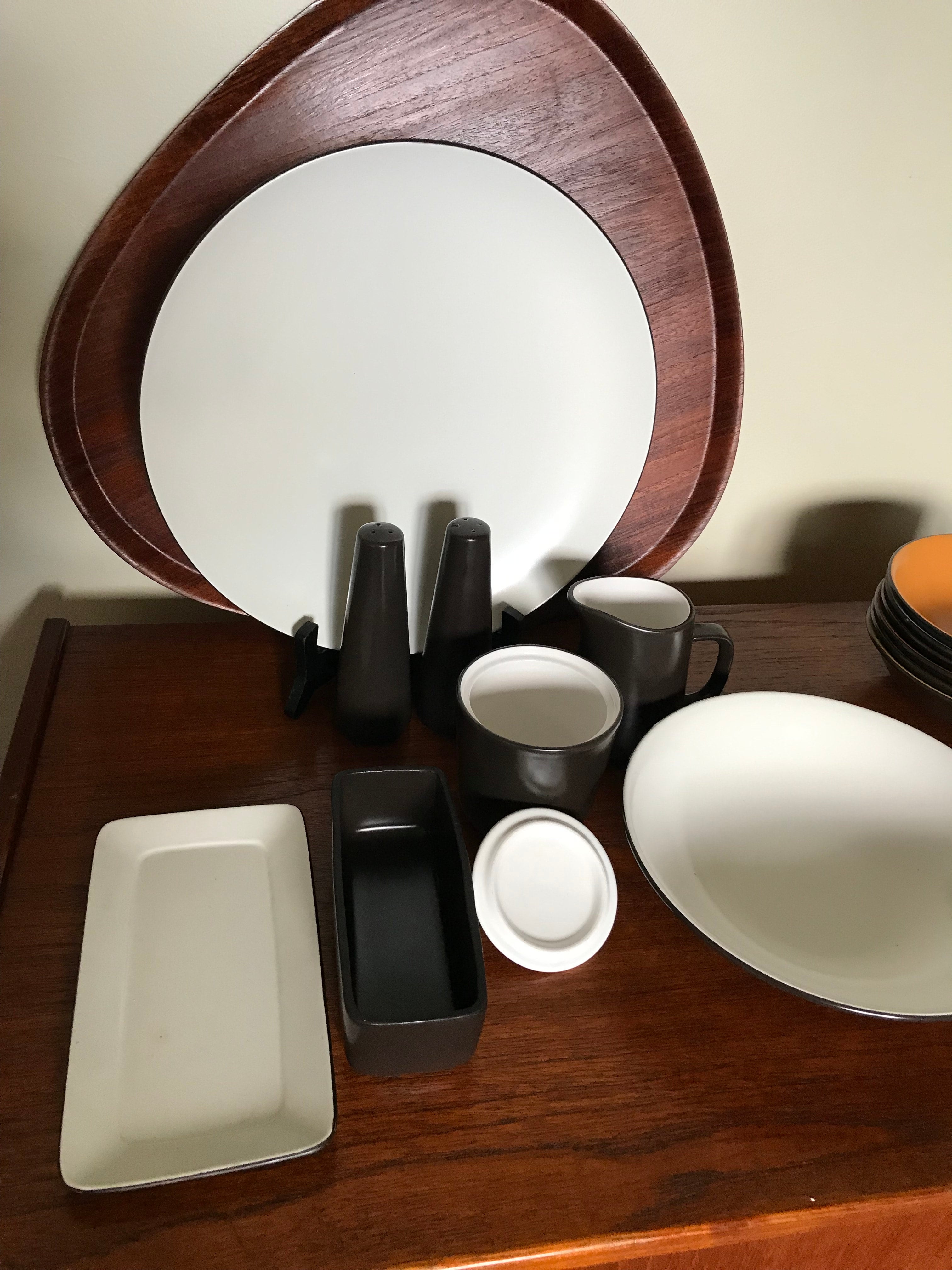 Mikasa Terra Stone Japan Vintage Dinner Set for 6 Mid Century