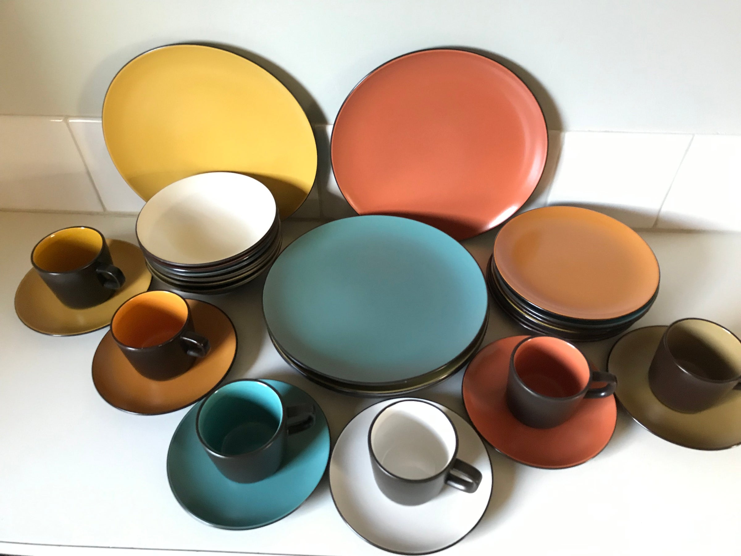 Mikasa Japan Terra Stone Dinner Set Vtg Mid Cent Mod | 310 BIS