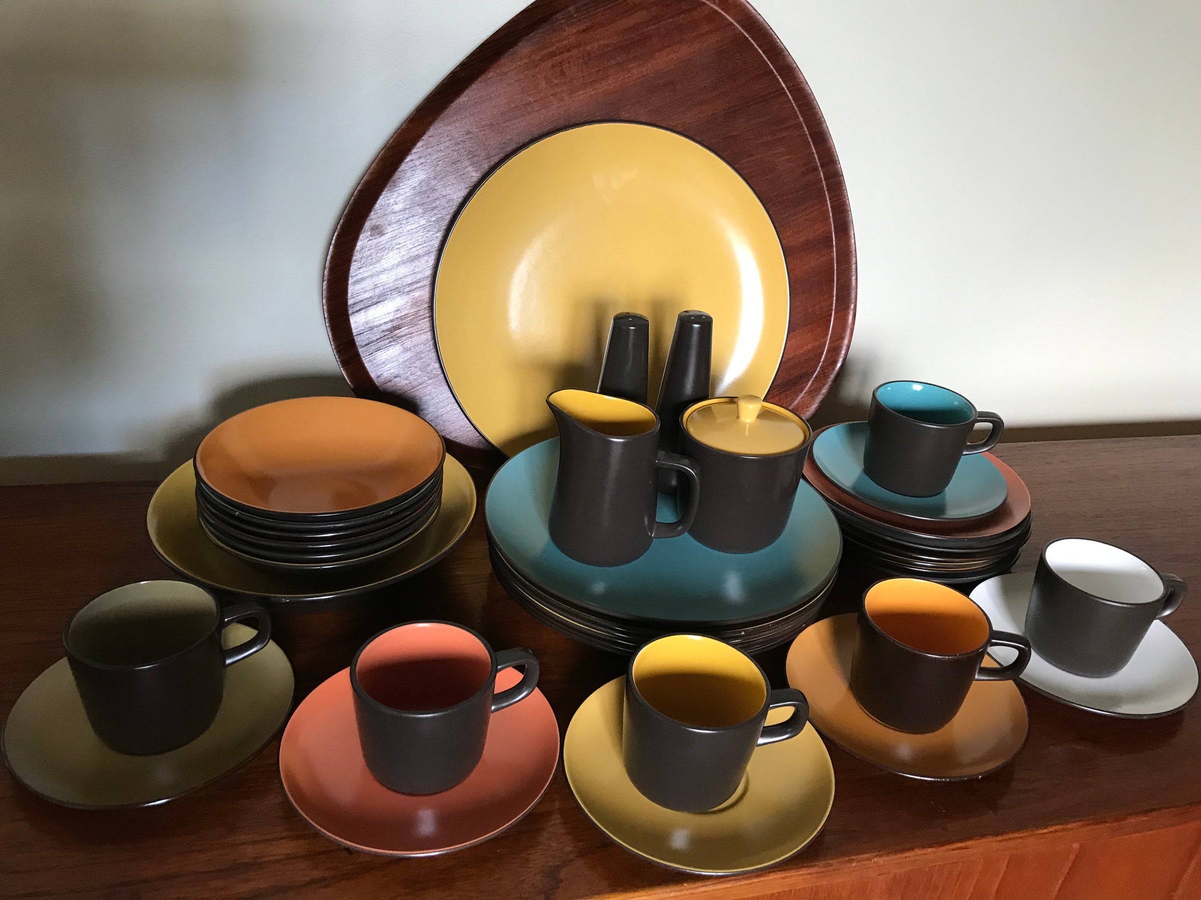 最終価格】mikasa terra stoneミッドセンチュリー グリーン大皿 最終