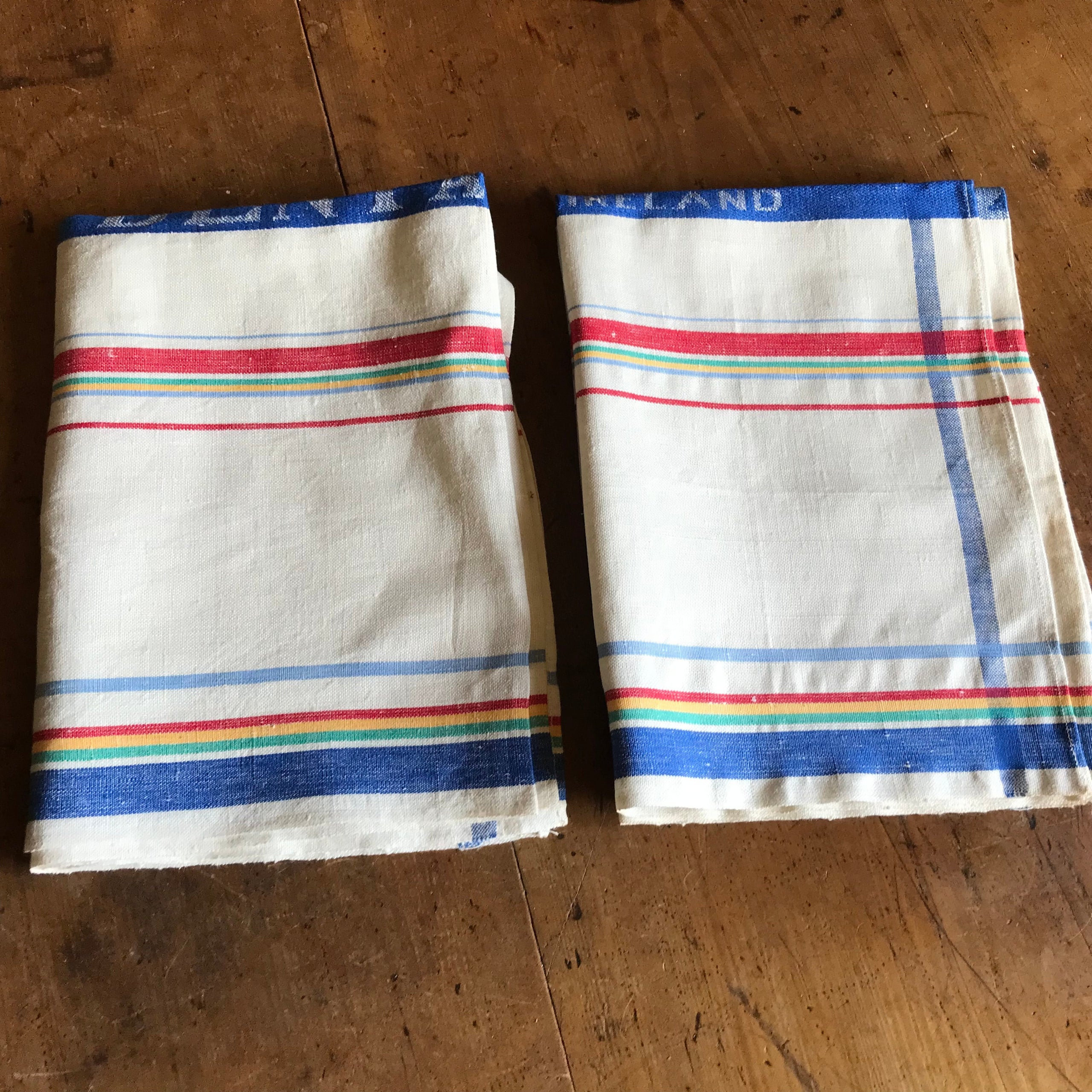 Vintage Irish Pure Linen Tea Towels 310 BIS